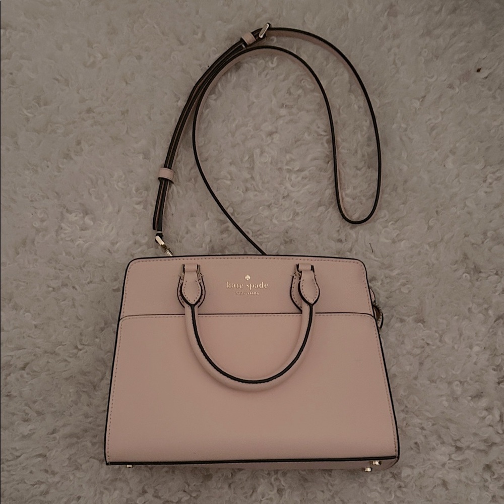 Kate Spade Pink Leather Bag with Crossbody Strap